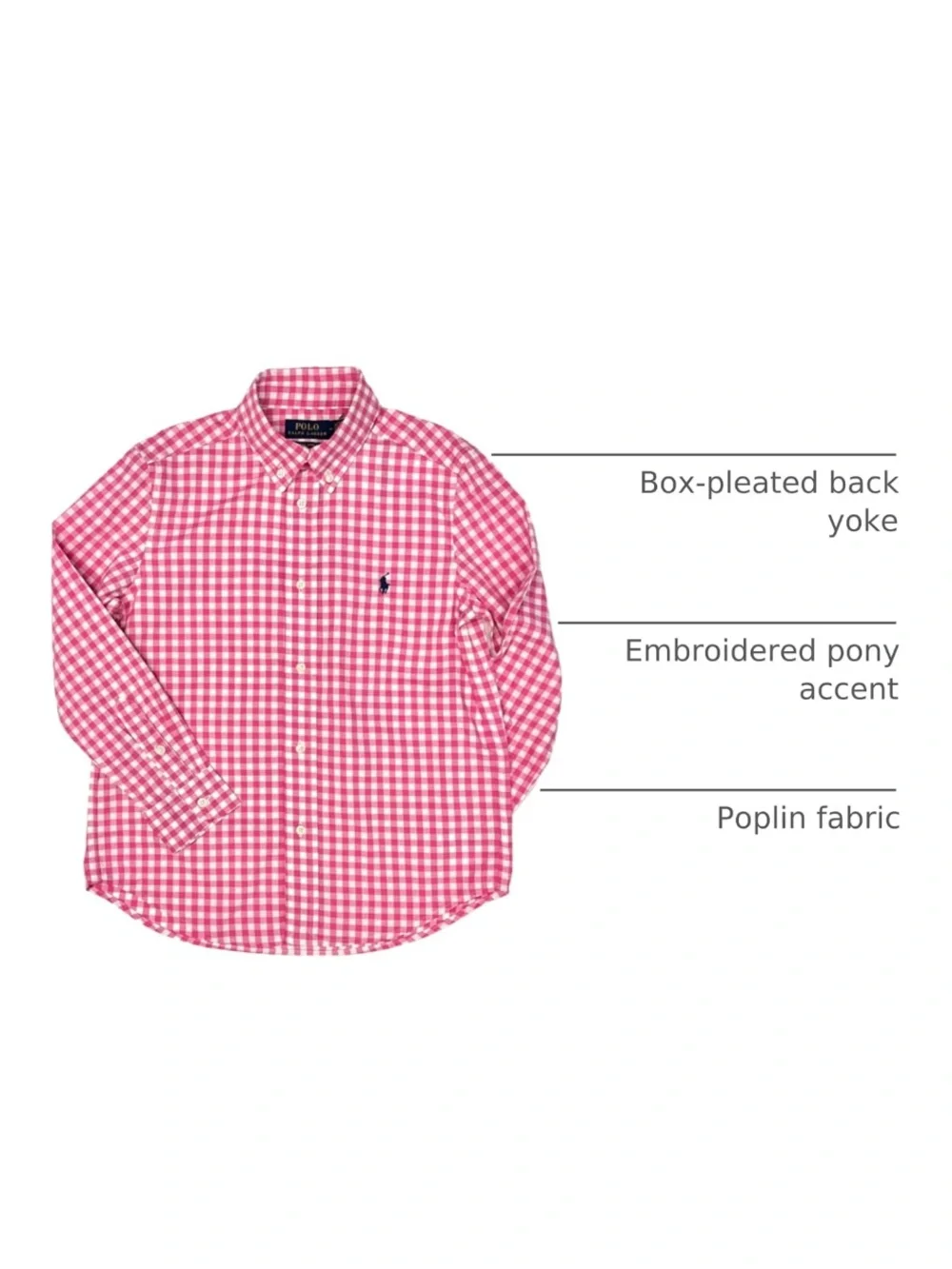 Boys Ralph Lauren Pink Gingham Button-Down Shirt